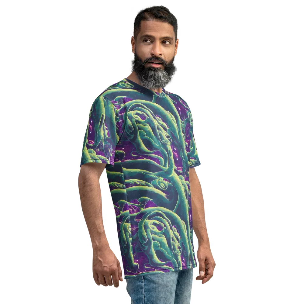Viridian Flux on Men's Crew Neck T-Shirt — Right