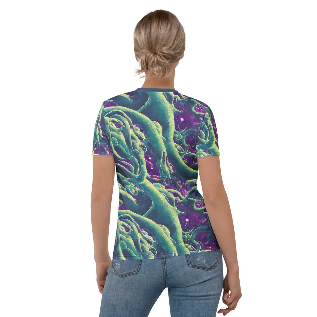 Viridian Flux on Women's Crew Neck T-Shirt — Back