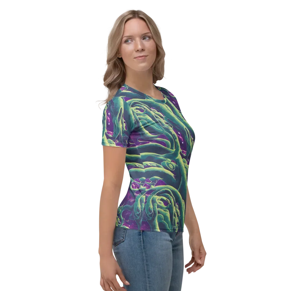 Viridian Flux on Women's Crew Neck T-Shirt — Right