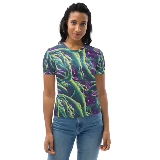 Viridian Flux on a Women's Crew Neck T-Shirt