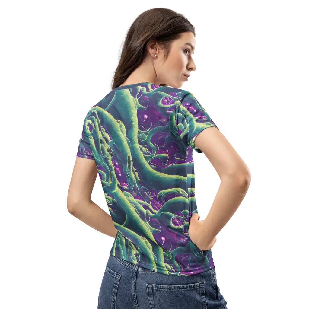 Viridian Flux on Women's Crew Neck T-Shirt — Back