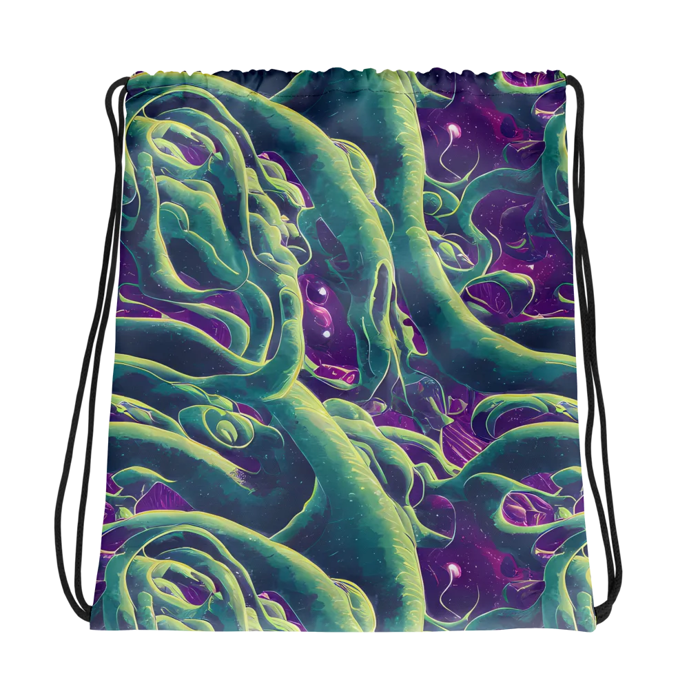 Viridian Flux on Drawstring Bag — Photo