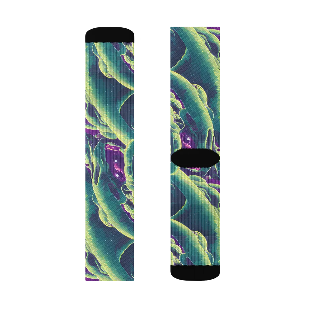 Viridian Flux on Socks — Left Sock