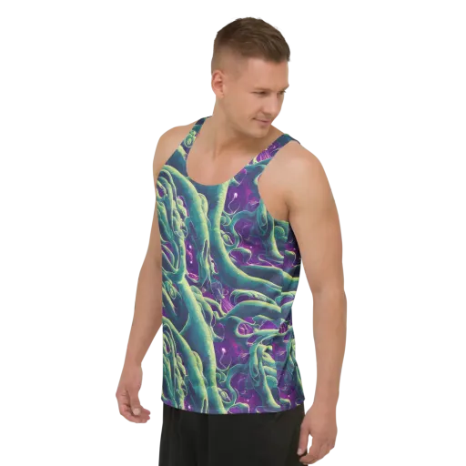Viridian Flux on a Men's Tank Top