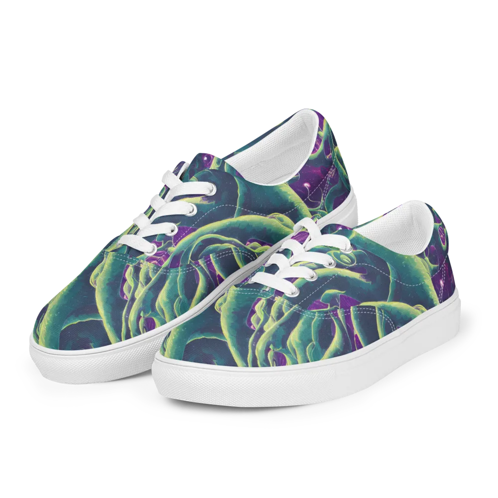 Viridian Flux on Men's Lace-Up Canvas Shoes — Left Front
