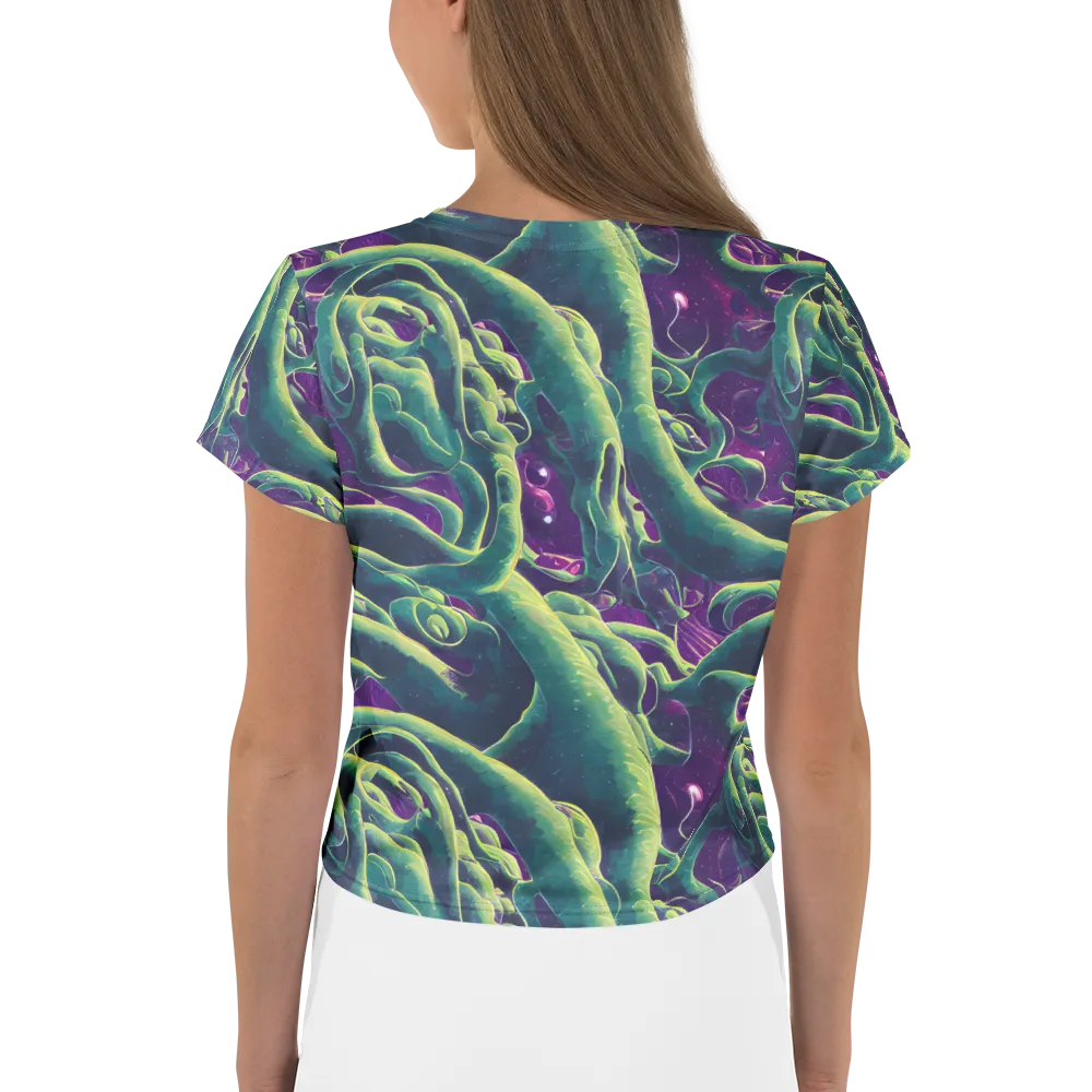 Viridian Flux on Crop Tee — Back