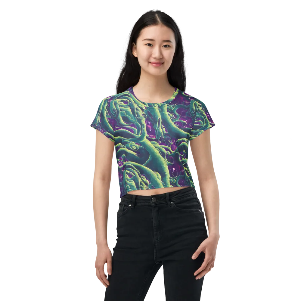 Viridian Flux on Crop Tee — Front
