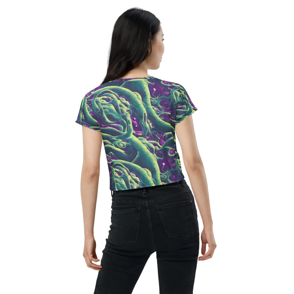 Viridian Flux on Crop Tee — Back