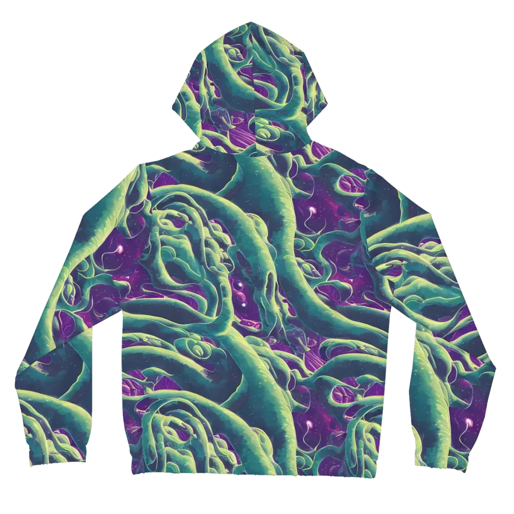 Viridian Flux on Women's Full-Zip Hoodie — Back