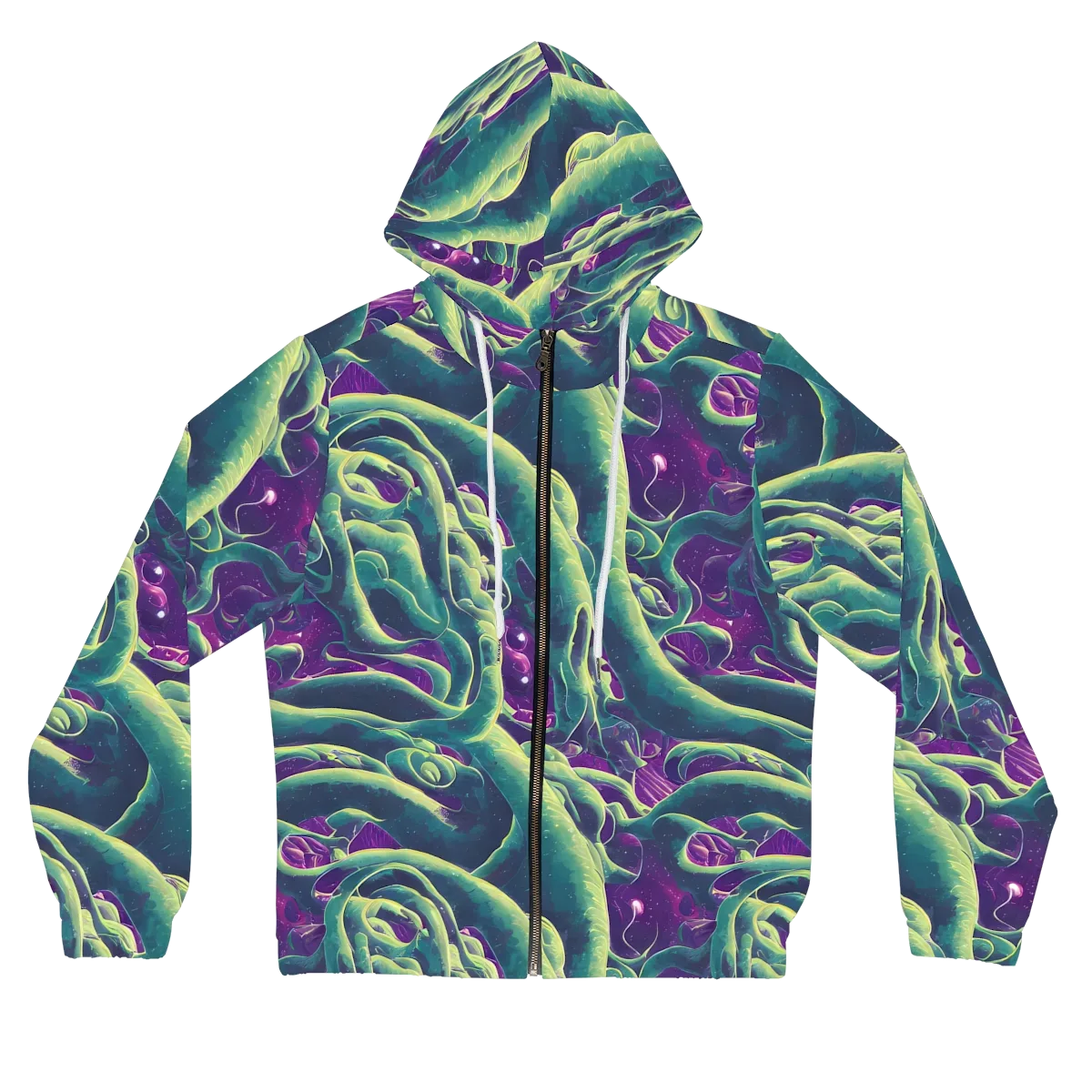 Viridian Flux on Women's Full-Zip Hoodie — Front