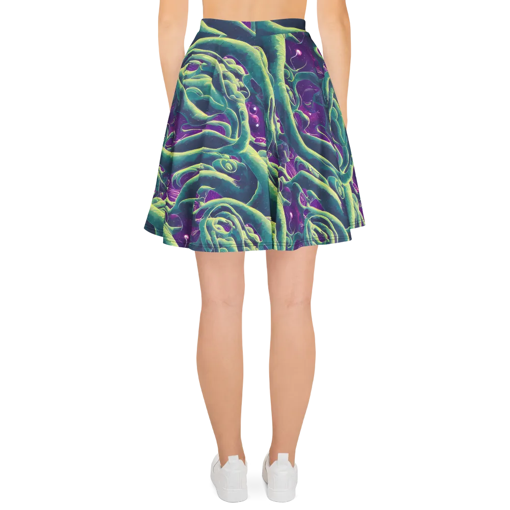 Viridian Flux on Skater Skirt — Back
