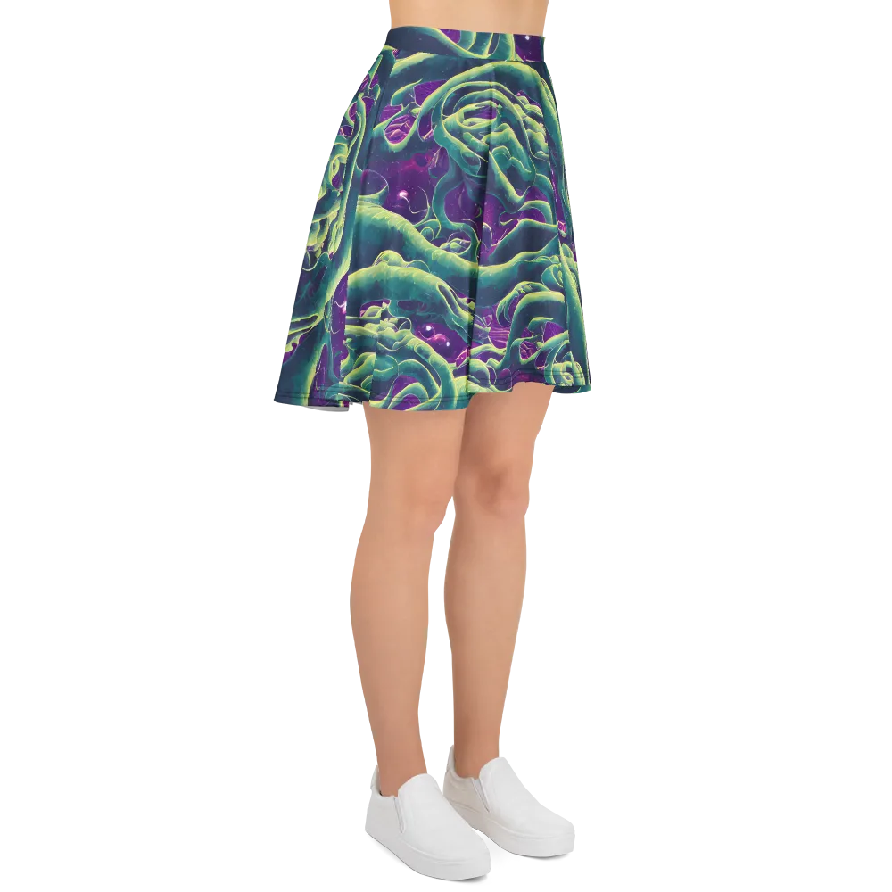 Viridian Flux on Skater Skirt — Right
