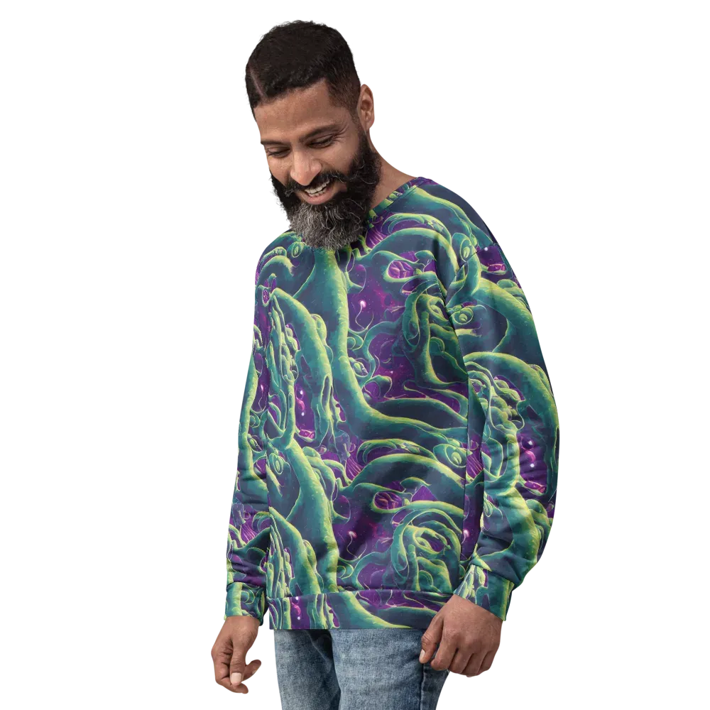 Viridian Flux on Sweatshirt — Left Front