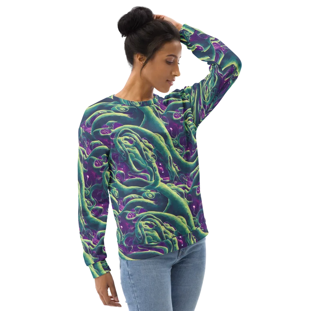 Viridian Flux on Sweatshirt — Right Front