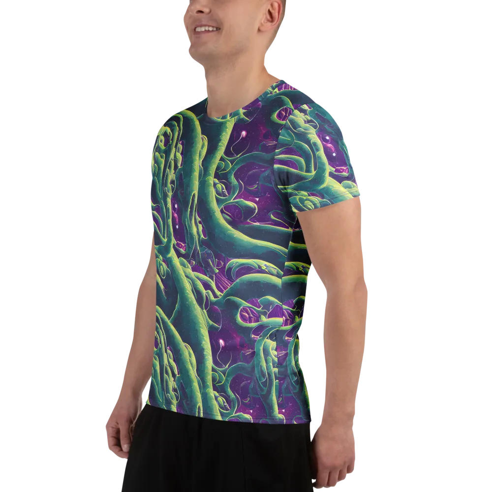 Viridian Flux on Men's Athletic T-Shirt — Left
