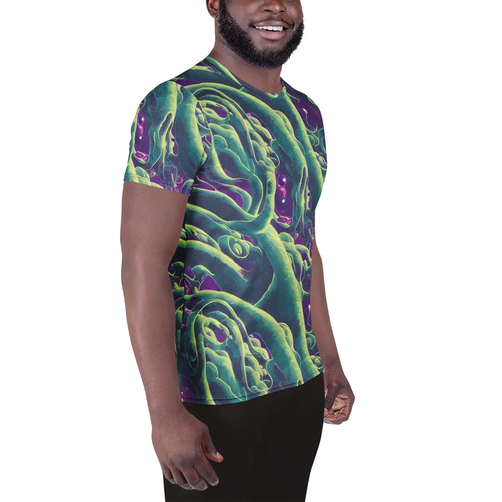 Viridian Flux on Men's Athletic T-Shirt — Right