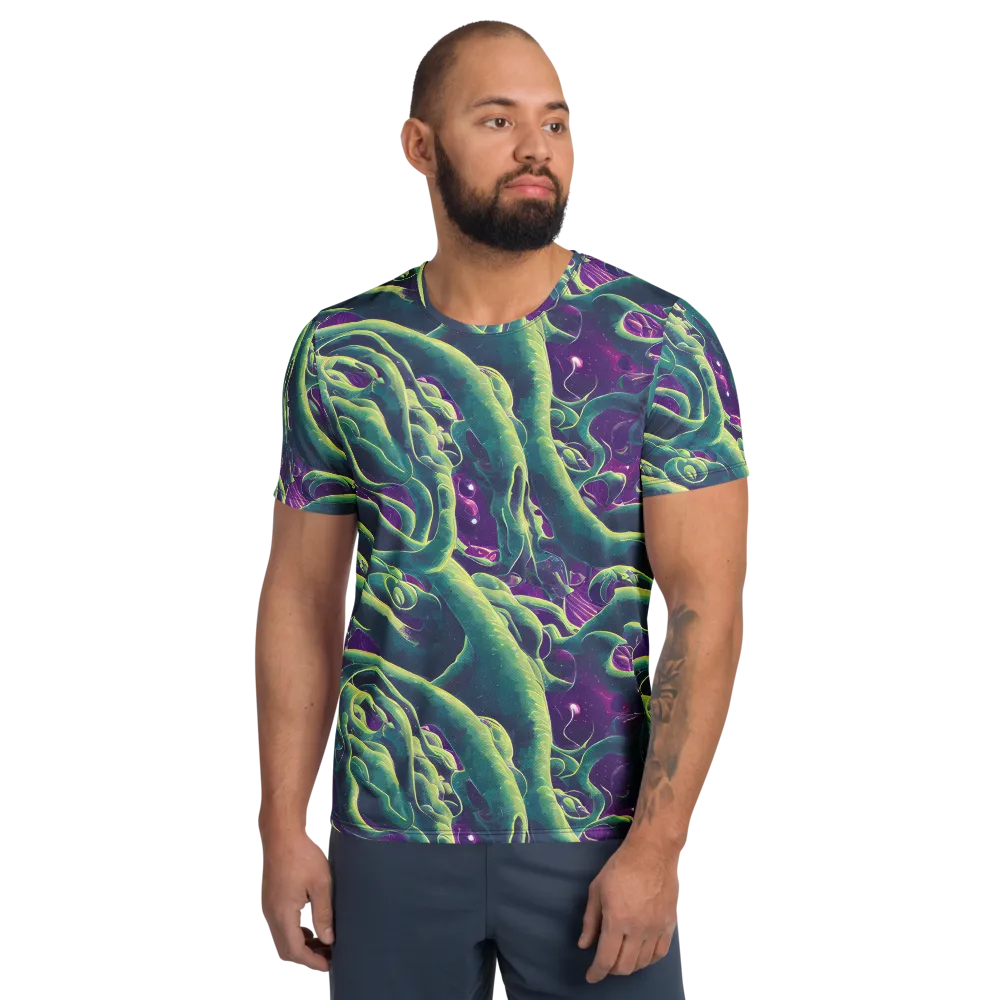 Viridian Flux on Men's Athletic T-Shirt — Front