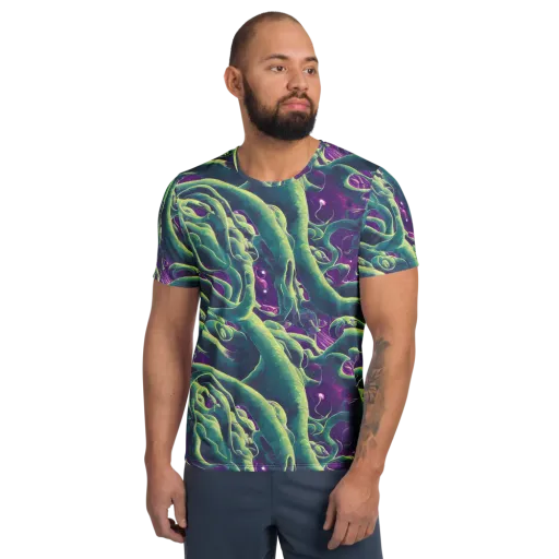 Viridian Flux on a Men's Athletic T-Shirt