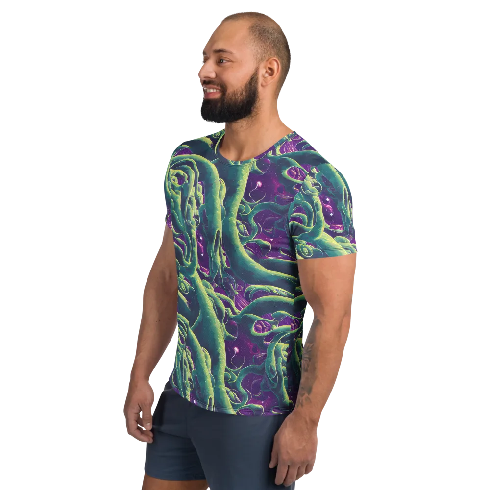 Viridian Flux on Men's Athletic T-Shirt — Left