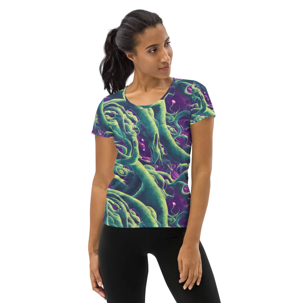 Viridian Flux on Women's Athletic T-Shirt — Front