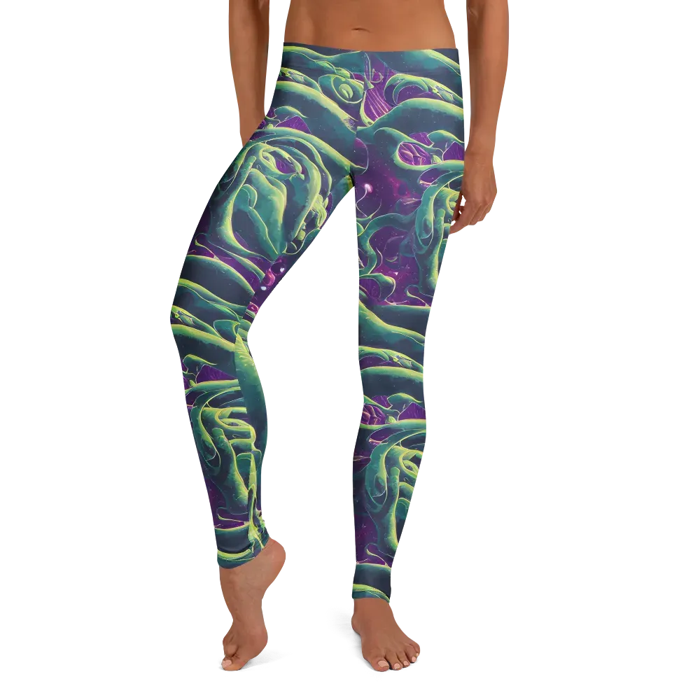 Viridian Flux on Leggings — Front