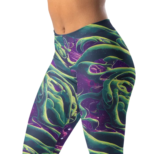 Viridian Flux on a Leggings