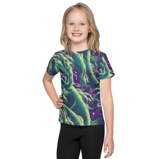 Viridian Flux on a Kids Crew Neck T-Shirt
