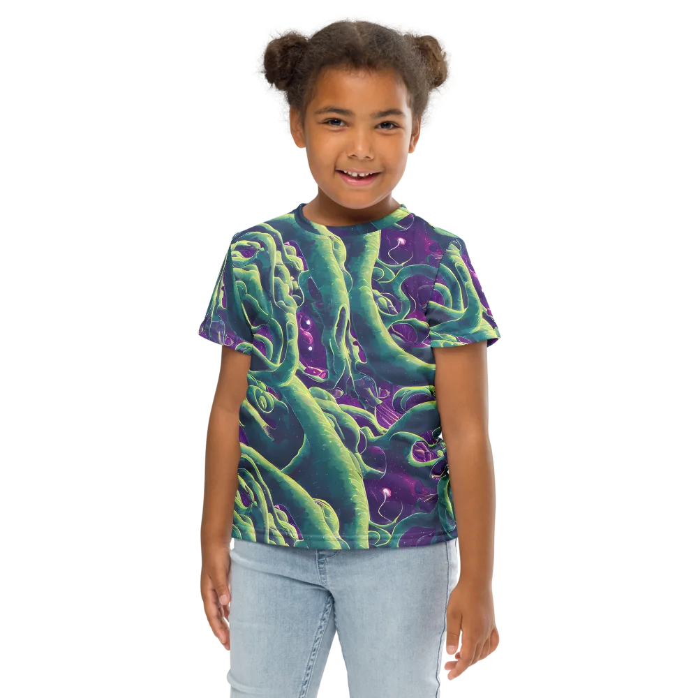 Viridian Flux on Kids Crew Neck T-Shirt — Front