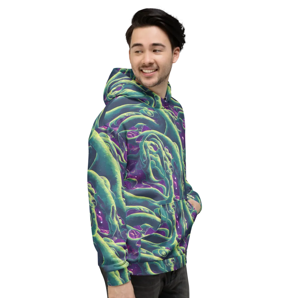 Viridian Flux on Hoodie — Right