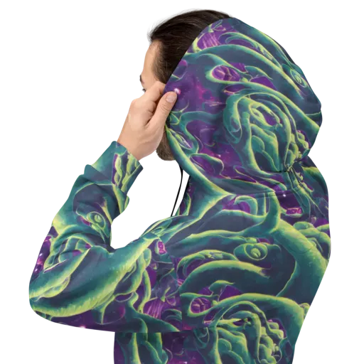 Viridian Flux on a Hoodie