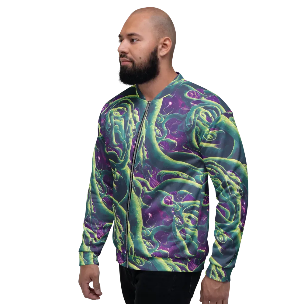 Viridian Flux on Bomber Jacket — Left