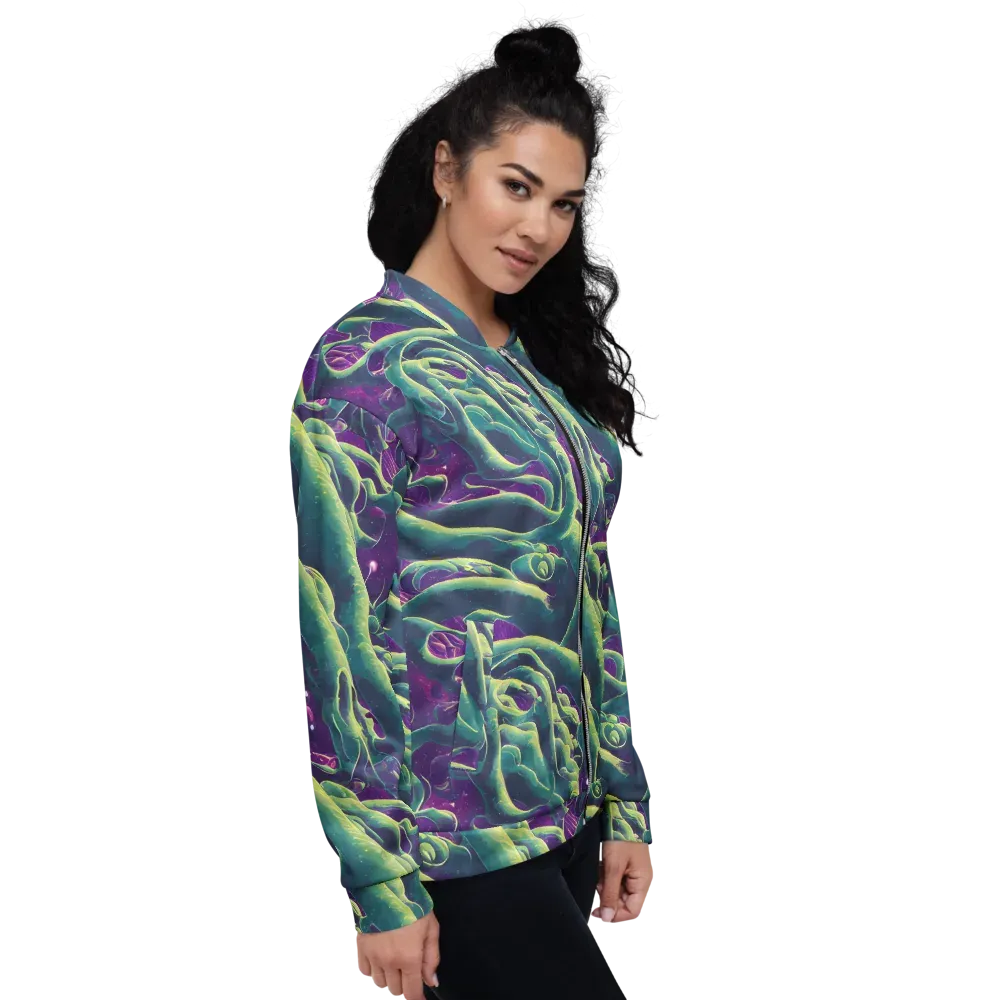 Viridian Flux on Bomber Jacket — Right