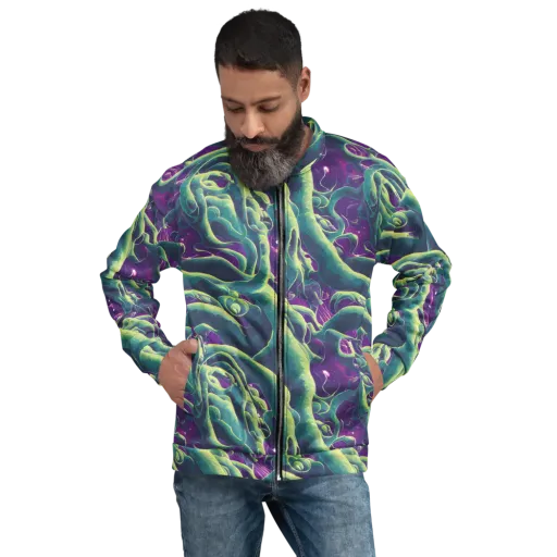 Viridian Flux on a Bomber Jacket