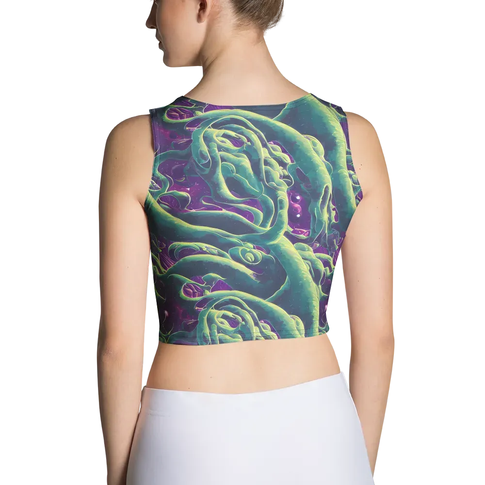Viridian Flux on Crop Top — Back