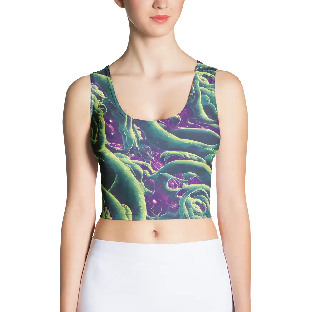 Viridian Flux on Crop Top — Front