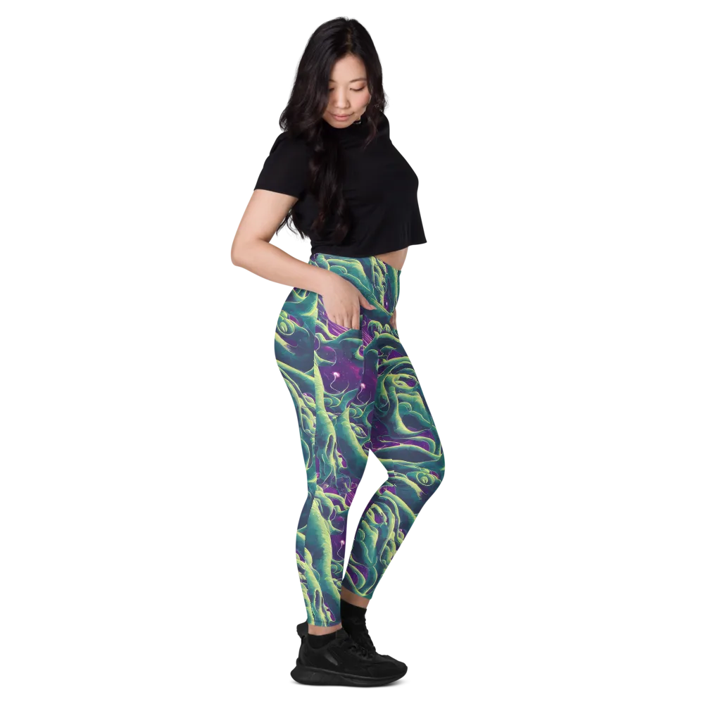 Viridian Flux on Leggings with Pockets — Right