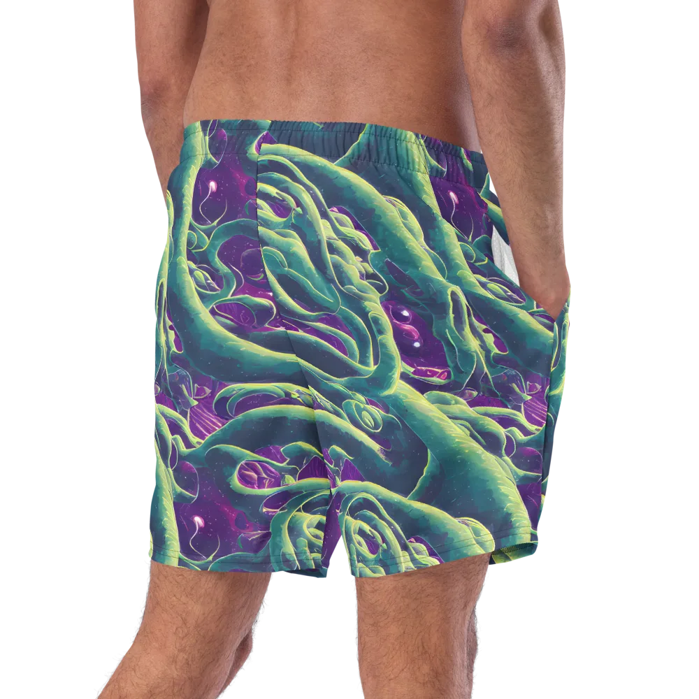 Viridian Flux on Swim Trunks — Right Back