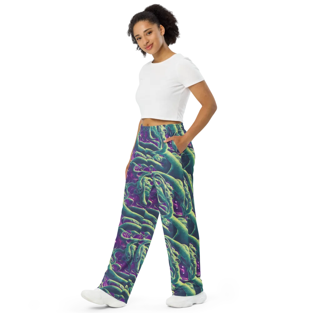 Viridian Flux on Wide-Leg Pants — Left Front