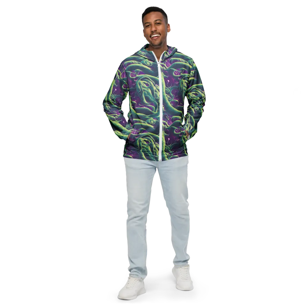 Viridian Flux on Men's Windbreaker — Front