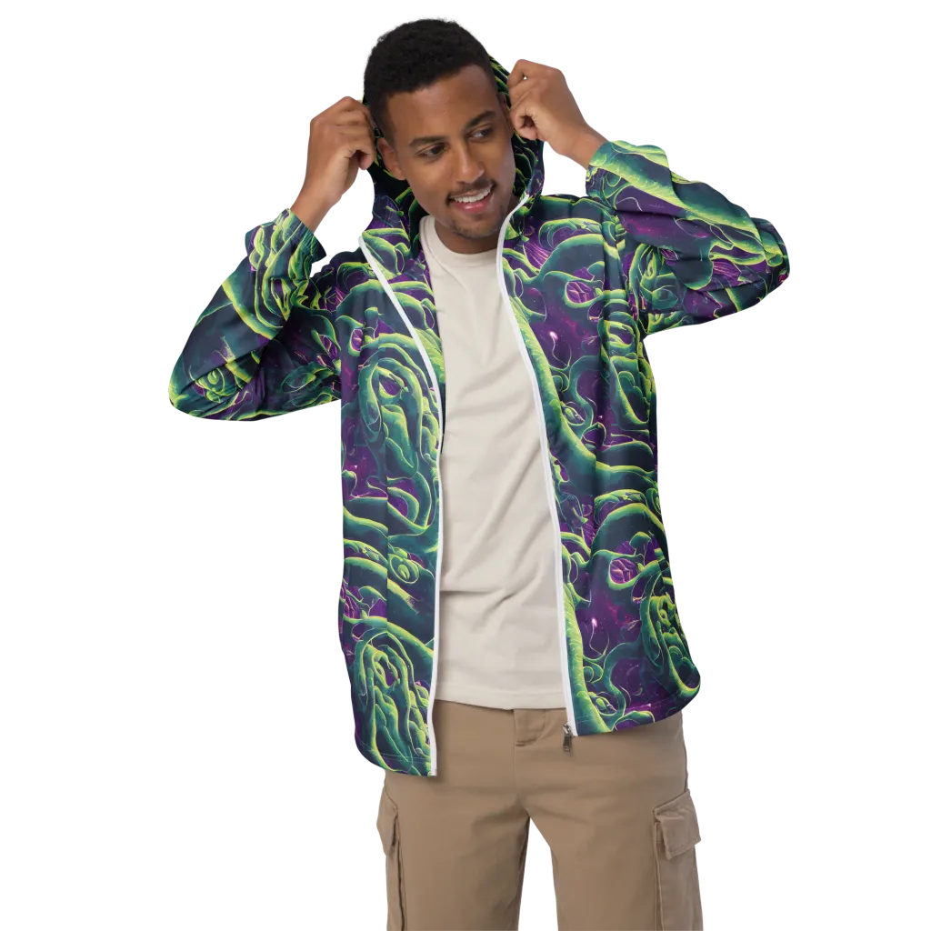 Viridian Flux on Men's Windbreaker — Front