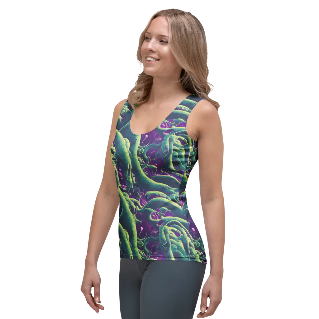 Viridian Flux on Women's Tank Top — Left Front