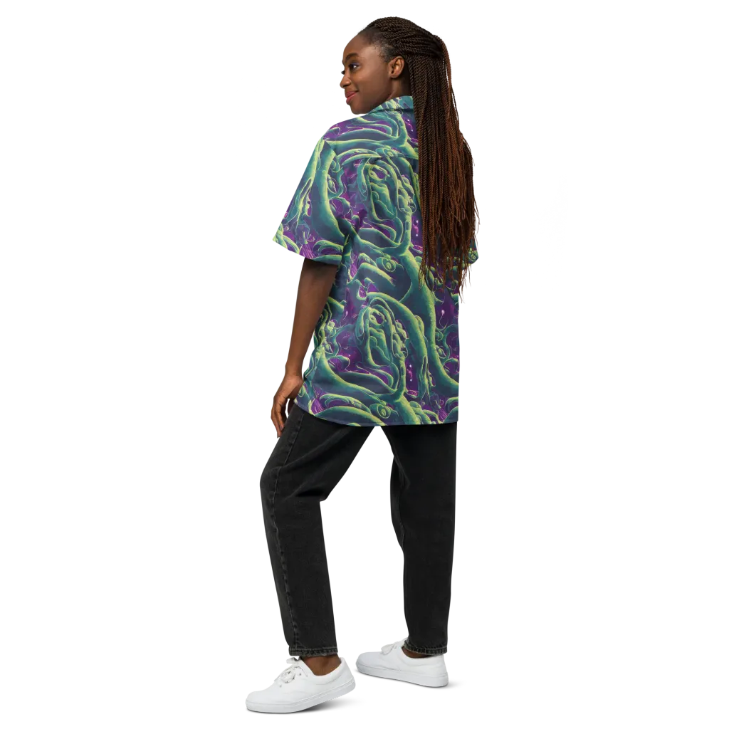 Viridian Flux on Button Shirt — Back