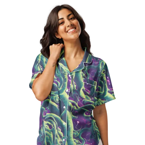 Viridian Flux on a Women's Short Sleeve Pajama Top
