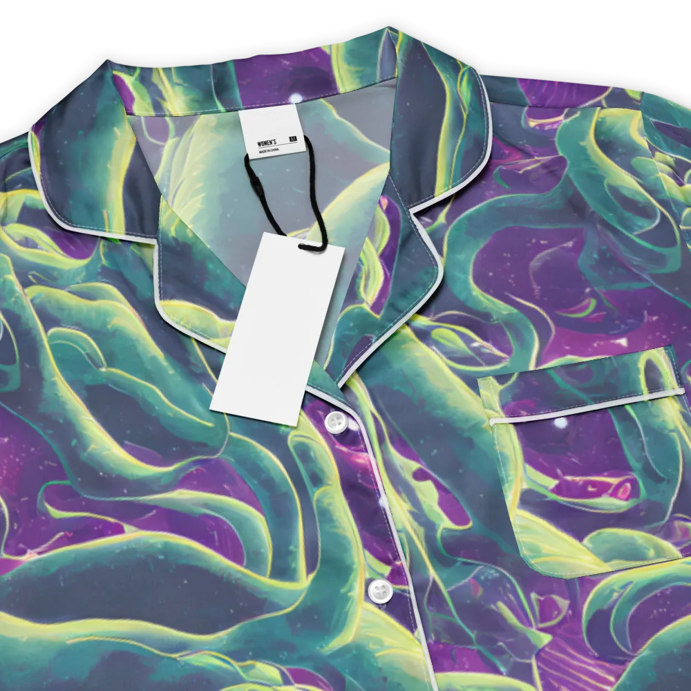 Viridian Flux on Women's Short Sleeve Pajama Top — Product details