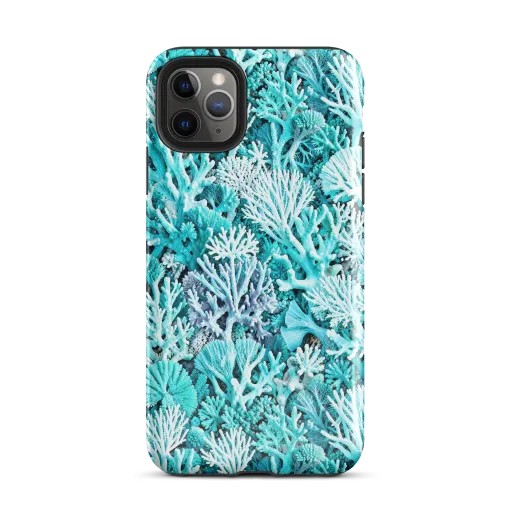 Aqua Coral Garden on a Tough Case for iPhone®