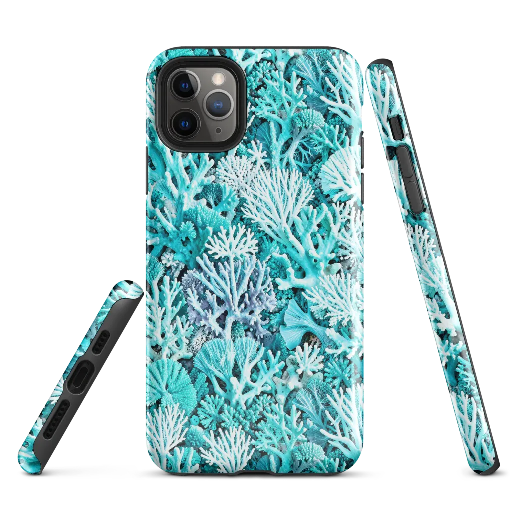 Aqua Coral Garden on Tough Case for iPhone® — Front