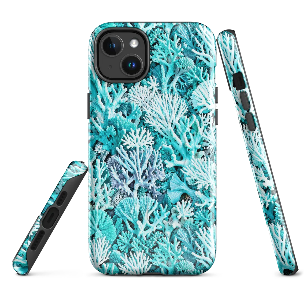 Aqua Coral Garden on MagSafe Tough Case for iPhone® — Front