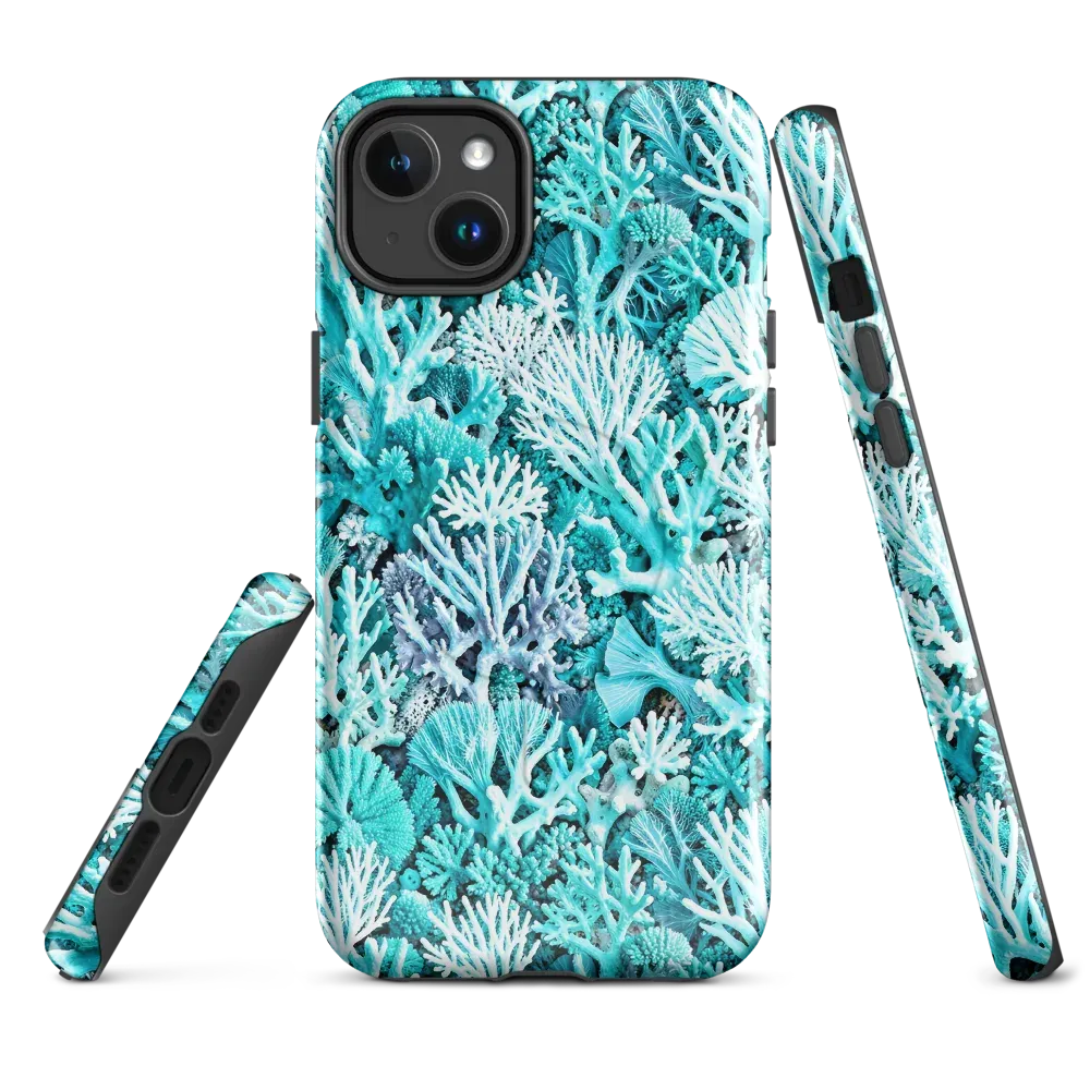Aqua Coral Garden on MagSafe Tough Case for iPhone® — Front