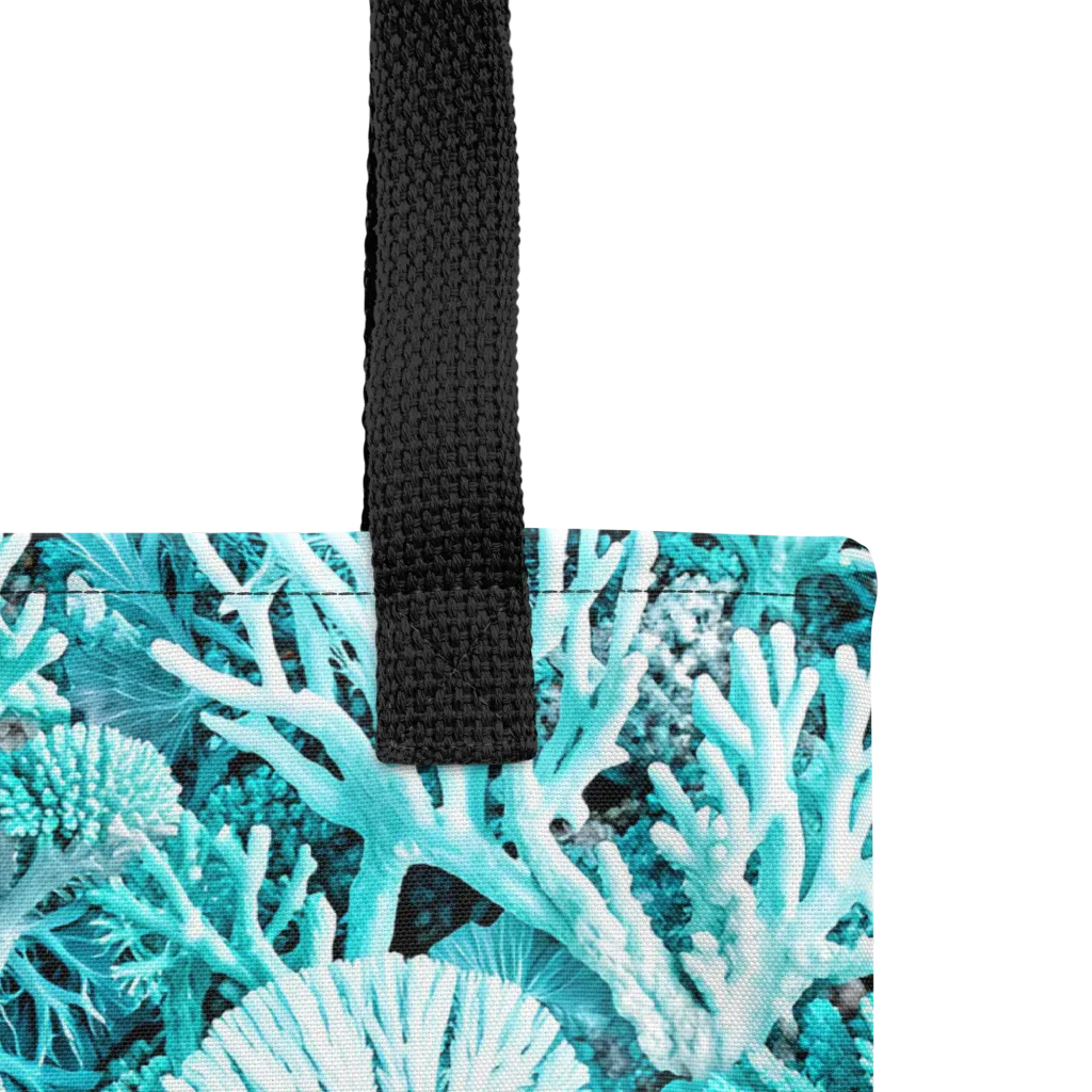 Aqua Coral Garden on Tote Bag — Product details