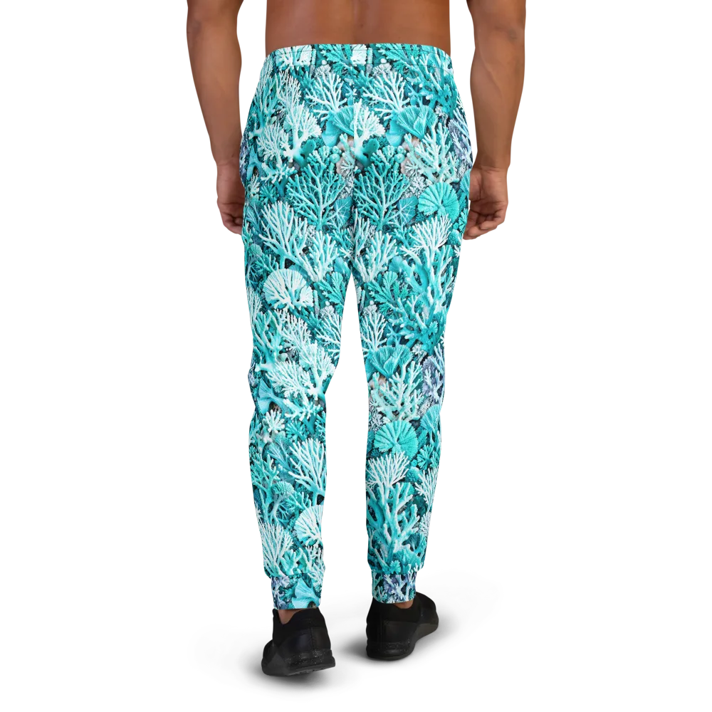 Aqua Coral Garden on Men's Joggers — Back